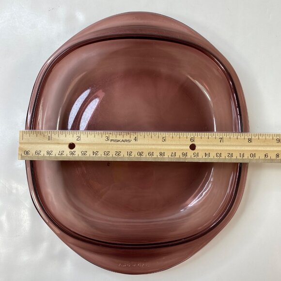 Pyrex Glass Replacement Lid Only Cranberry Vision Casserole Vintage 1.5 Quart - Picture 10 of 11